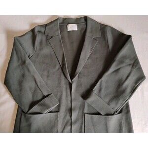 All Row Womens Long Sleeve Open Front Cardigan Sweater Blazer Forest Green L
